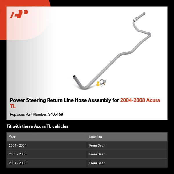 Power Steering Return Line Hose Assembly for 2004-2008 Acura TL