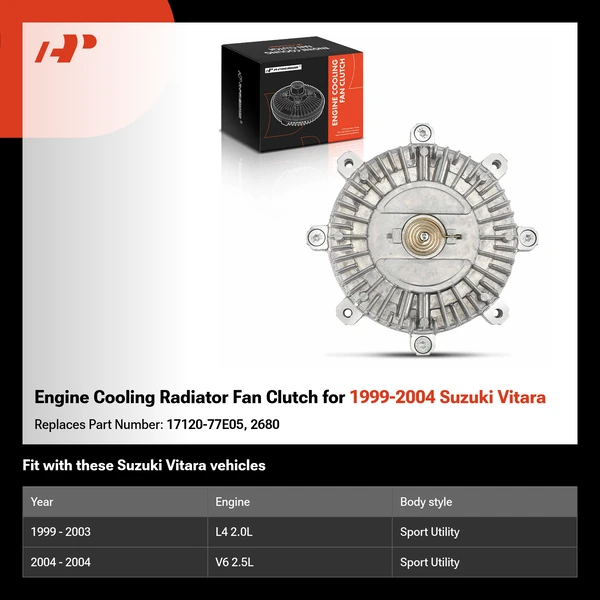 Engine Cooling Radiator Fan Clutch for 1999-2004 Suzuki Vitara