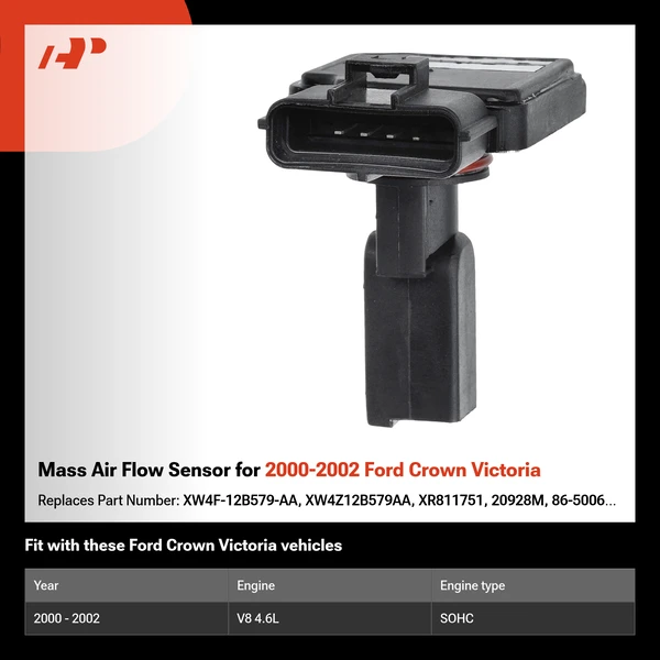 Mass Air Flow Sensor for 2000-2002 Ford Crown Victoria