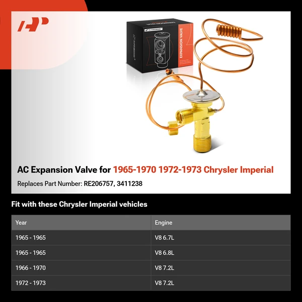 AC Expansion Valve for 1965-1970 1972-1973 Chrysler Imperial