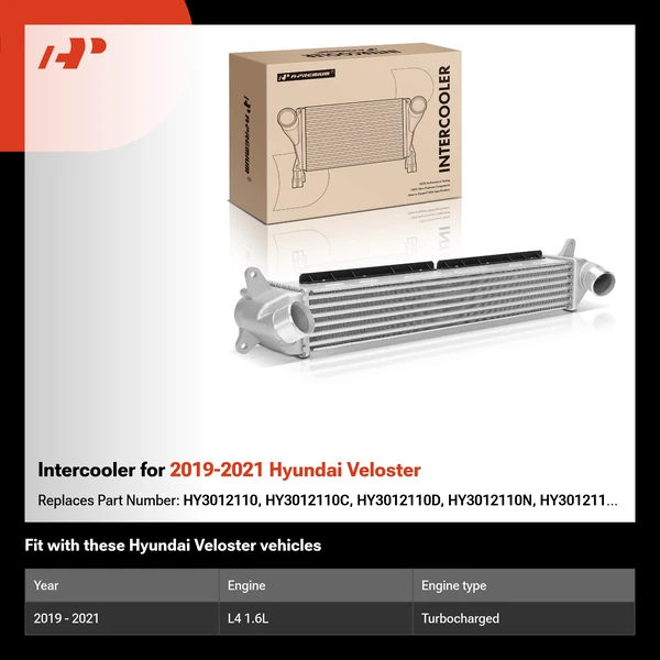 Intercooler for 2019-2021 Hyundai Veloster