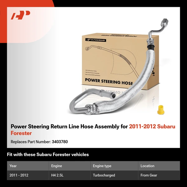 Power Steering Return Line Hose Assembly for 2011-2012 Subaru Forester