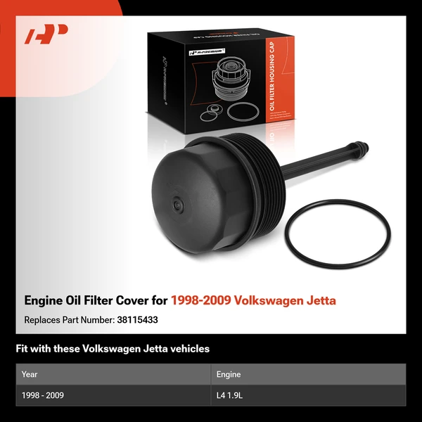 Engine Oil Filter Cover for 1998-2009 Volkswagen Jetta