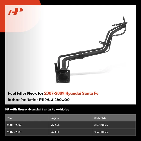 Fuel Filler Neck for 2007-2009 Hyundai Santa Fe