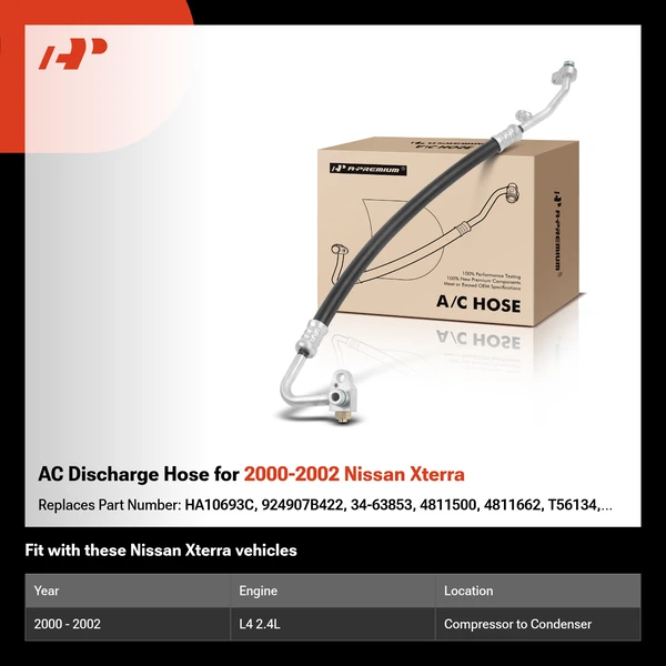 AC Discharge Hose for 2000-2002 Nissan Xterra