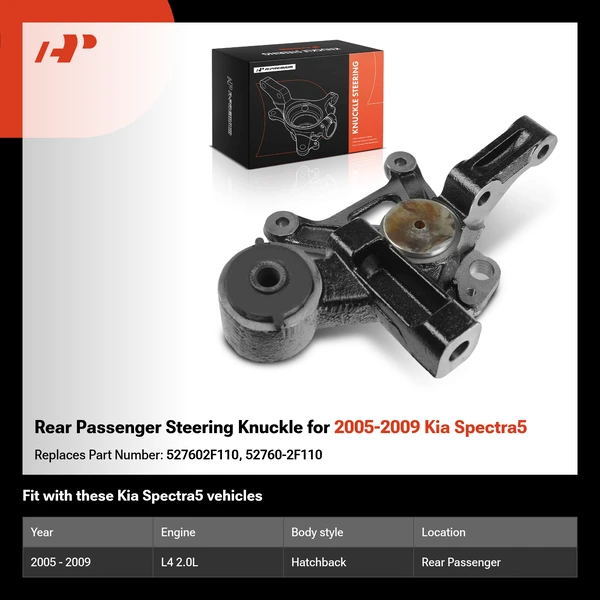 Rear Passenger Steering Knuckle for 2005-2009 Kia Spectra5