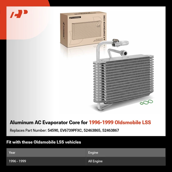 Aluminum AC Evaporator Core for 1996-1999 Oldsmobile LSS