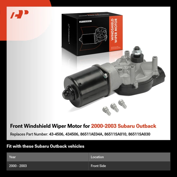 Front Windshield Wiper Motor for 2000-2003 Subaru Outback