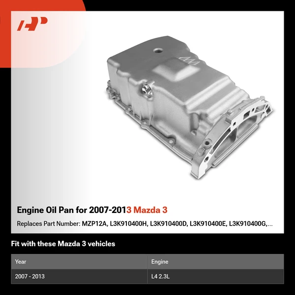 Engine Oil Pan for 2007-2013 Mazda 3