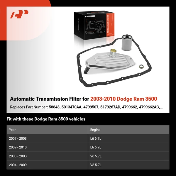 Automatic Transmission Filter for 2003-2010 Dodge Ram 3500