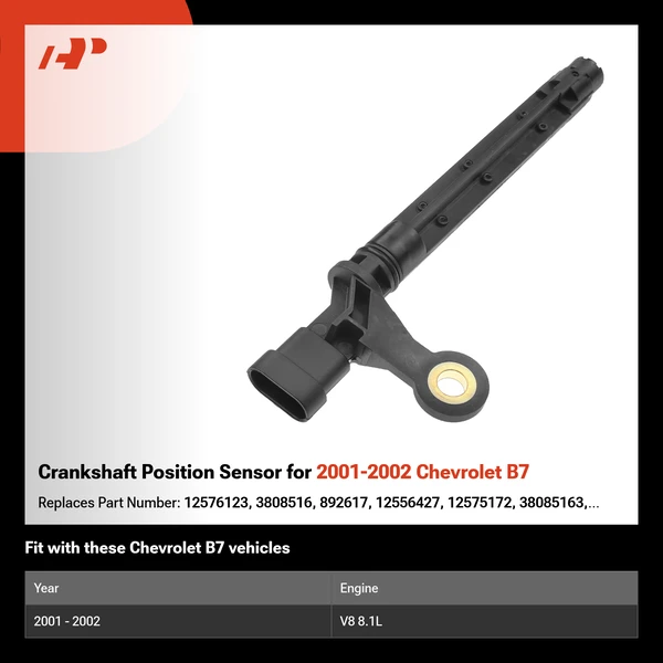Crankshaft Position Sensor for 2001-2002 Chevrolet B7