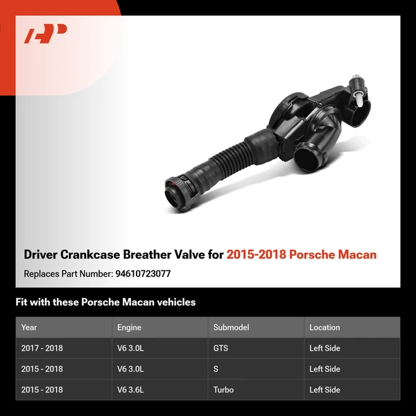 Driver Crankcase Breather Valve for 2015-2018 Porsche Macan