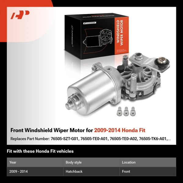 Front Windshield Wiper Motor for 2009-2014 Honda Fit