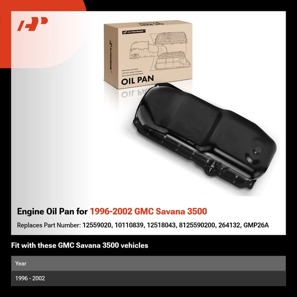 Engine Oil Pan for 1996-2002 GMC Savana 3500