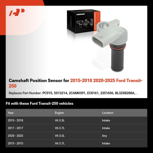 Camshaft Position Sensor for 2015-2018 2020-2025 Ford Transit-250
