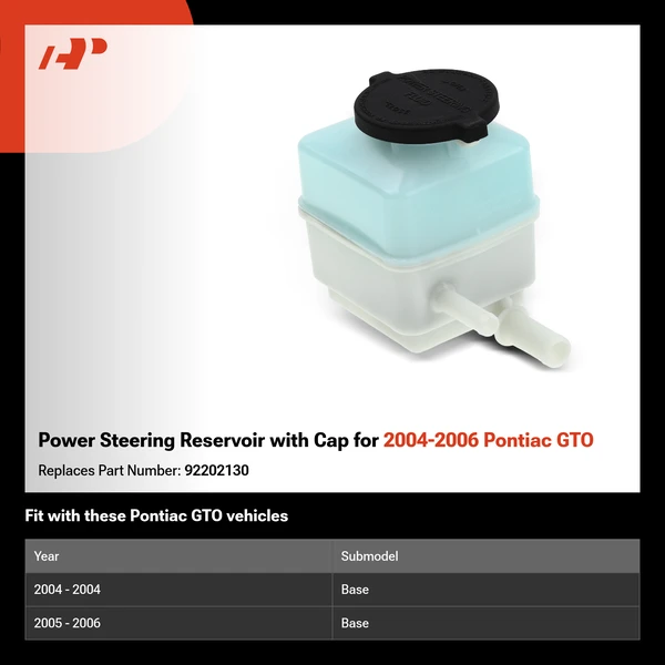 Power Steering Reservoir with Cap for 2004-2006 Pontiac GTO