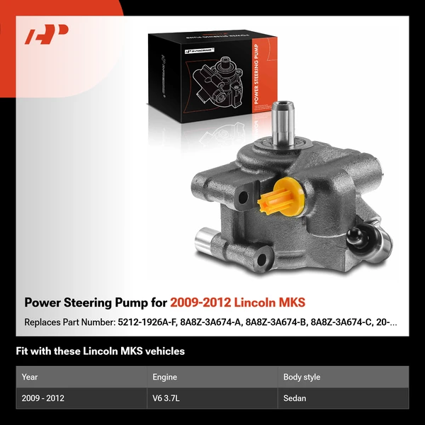Power Steering Pump for 2009-2012 Lincoln MKS
