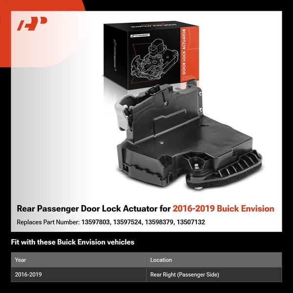 Rear Passenger Door Lock Actuator for 2016-2019 Buick Envision