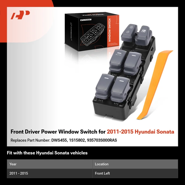 Front Driver Power Window Switch for 2011-2015 Hyundai Sonata