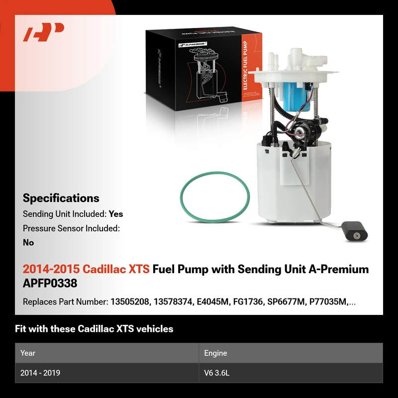 2014-2015 Cadillac XTS Fuel Pump with Sending Unit A-Premium APFP0338