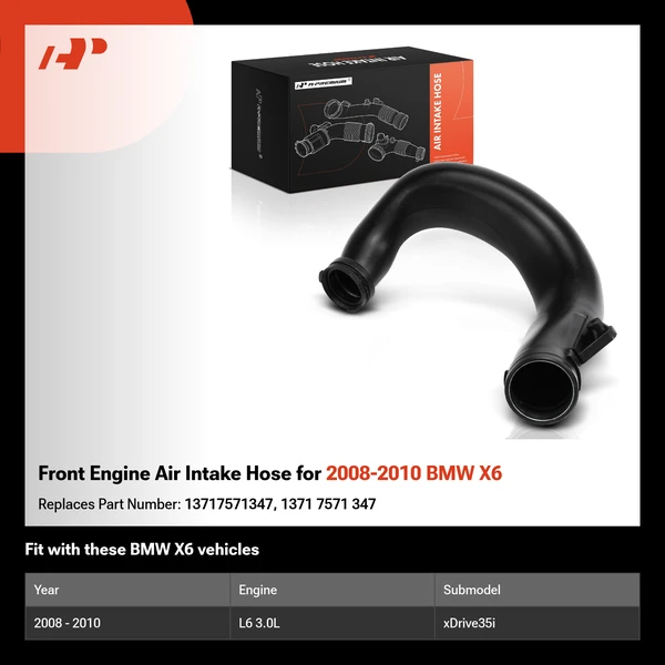 Front Engine Air Intake Hose for 2008-2010 BMW X6