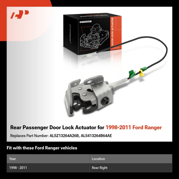 Rear Passenger Door Lock Actuator for 1998-2011 Ford Ranger