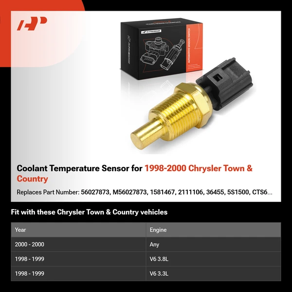 Coolant Temperature Sensor for 1998-2000 Chrysler Town & Country