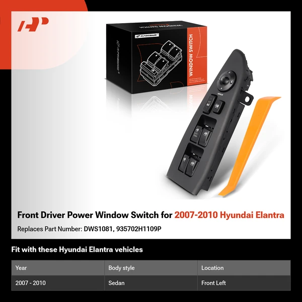 Front Driver Power Window Switch for 2007-2010 Hyundai Elantra