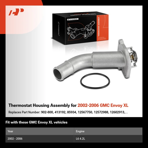 Thermostat Housing Assembly for 2002-2006 GMC Envoy XL