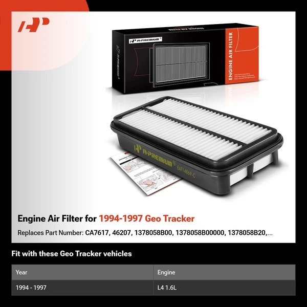 Engine Air Filter for 1994-1997 Geo Tracker