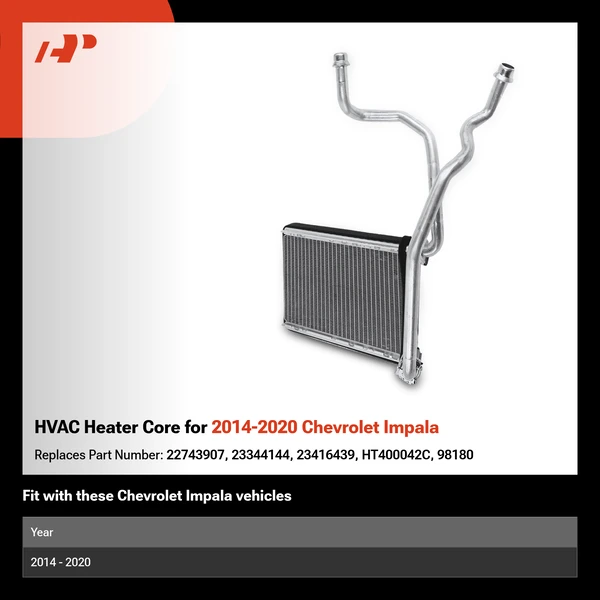 HVAC Heater Core for 2014-2020 Chevrolet Impala