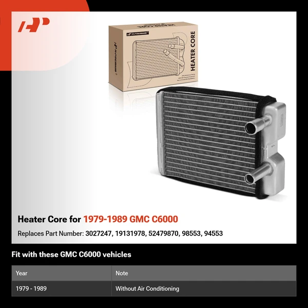 Heater Core for 1979-1989 GMC C6000
