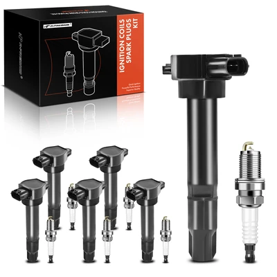 6Pcs Ignition Coil & 6Pcs Iridium Spark Plug Kit