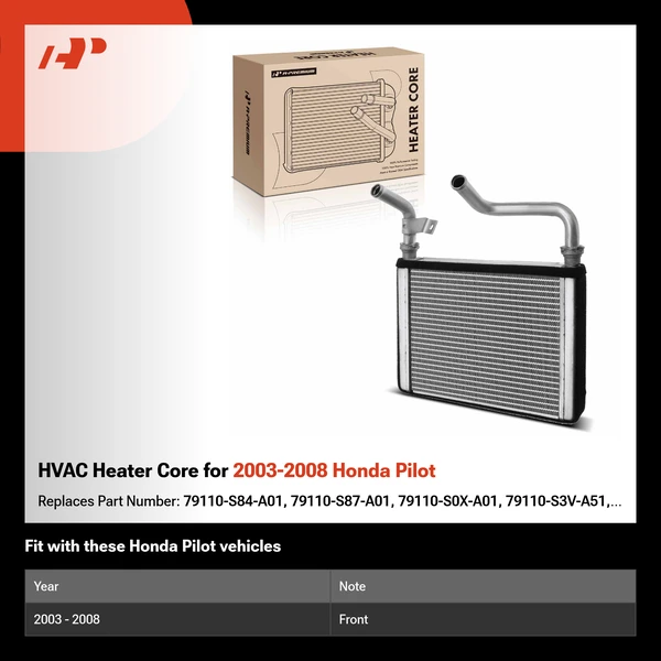 HVAC Heater Core for 2003-2008 Honda Pilot