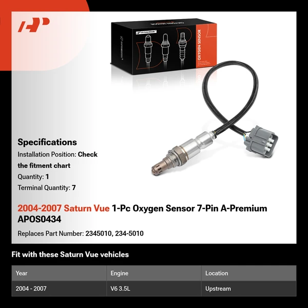 2004-2007 Saturn Vue 1-Pc Oxygen Sensor 7-Pin A-Premium APOS0434