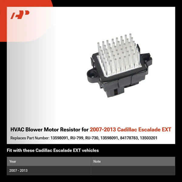 HVAC Blower Motor Resistor for 2007-2013 Cadillac Escalade EXT