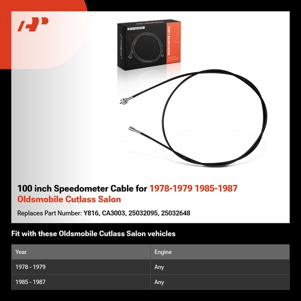 100 inch Speedometer Cable for 1978-1979 1985-1987 Oldsmobile Cutlass Salon