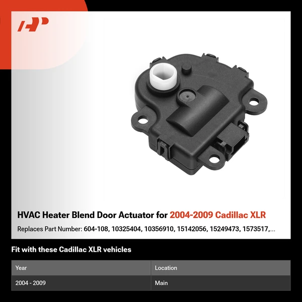 HVAC Heater Blend Door Actuator for 2004-2009 Cadillac XLR