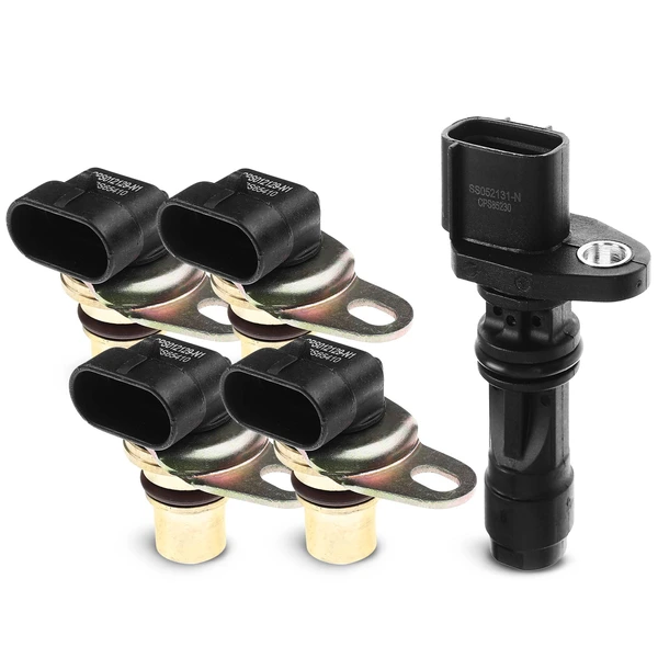 4 Pcs Camshaft & 1 Pc Crankshaft Position Sensor for 2002-2004 Isuzu Rodeo