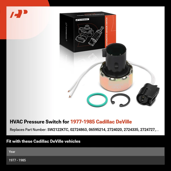 HVAC Pressure Switch for 1977-1985 Cadillac DeVille