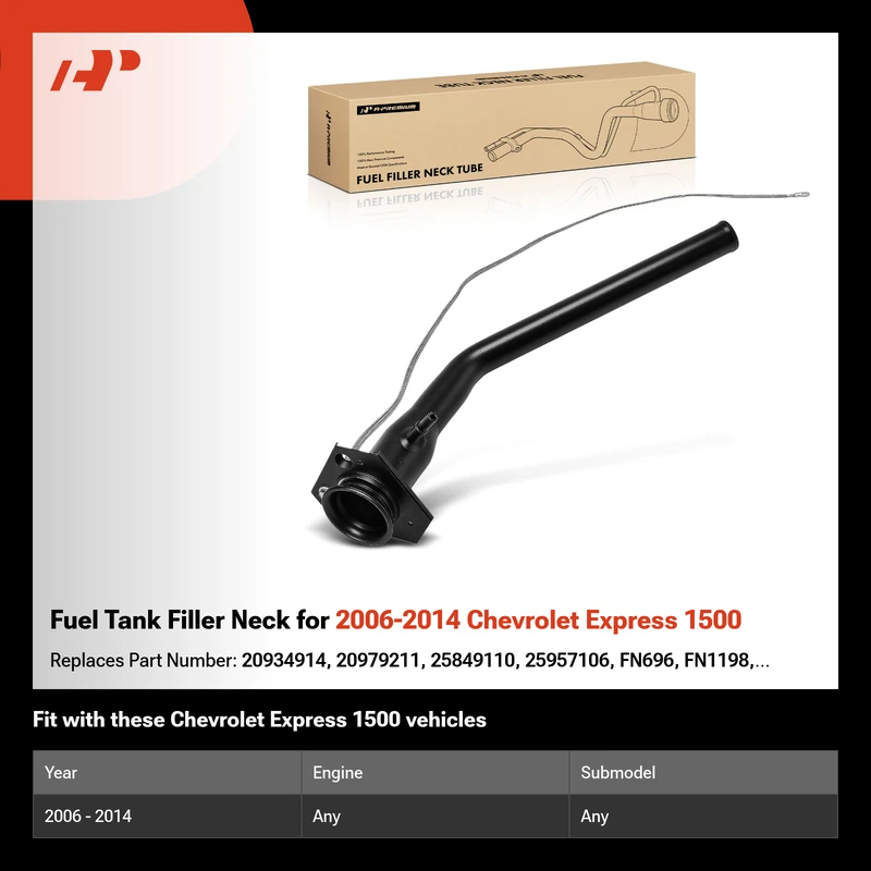 Fuel Tank Filler Neck for 2006-2014 Chevrolet Express 1500