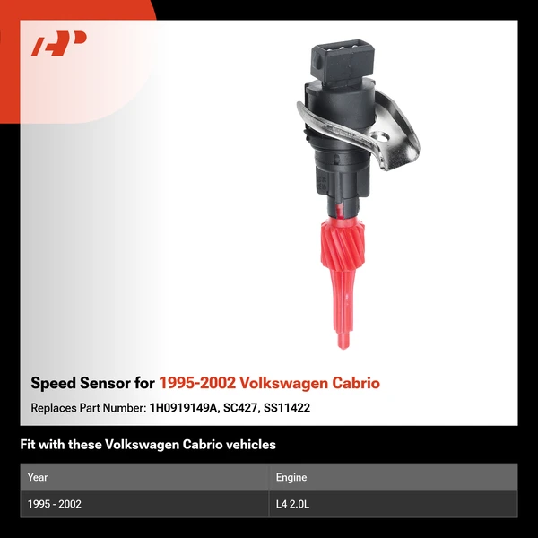 Speed Sensor for 1995-2002 Volkswagen Cabrio