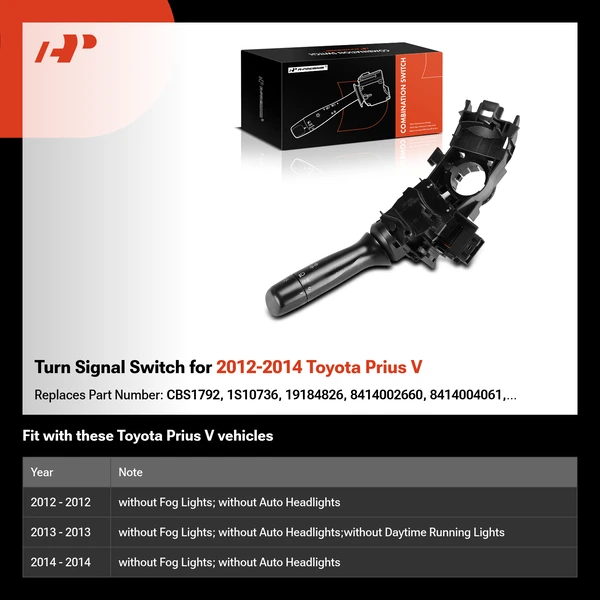 Turn Signal Switch for 2012-2014 Toyota Prius V