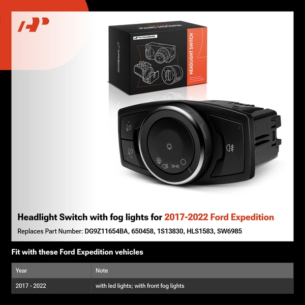 Headlight Switch with fog lights for 2017-2022 Ford Expedition