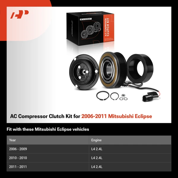 AC Compressor Clutch Kit for 2006-2011 Mitsubishi Eclipse