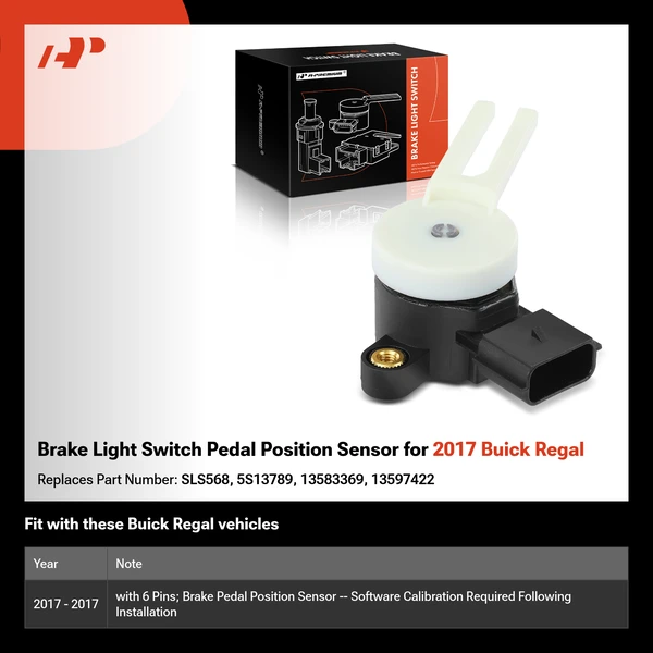 Brake Light Switch Pedal Position Sensor for 2017 Buick Regal