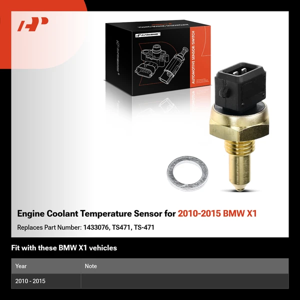 Engine Coolant Temperature Sensor for 2010-2015 BMW X1