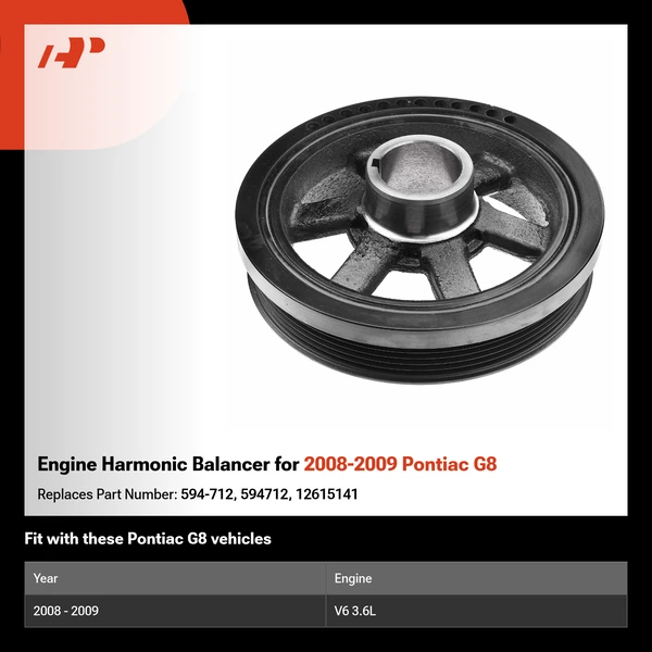 Engine Harmonic Balancer for 2008-2009 Pontiac G8