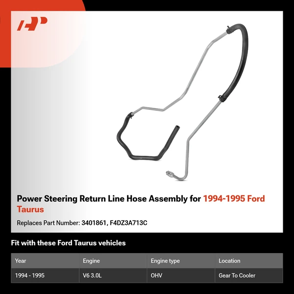 Power Steering Return Line Hose Assembly for 1994-1995 Ford Taurus