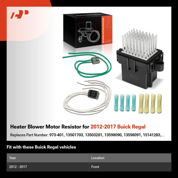 Heater Blower Motor Resistor for 2012-2017 Buick Regal